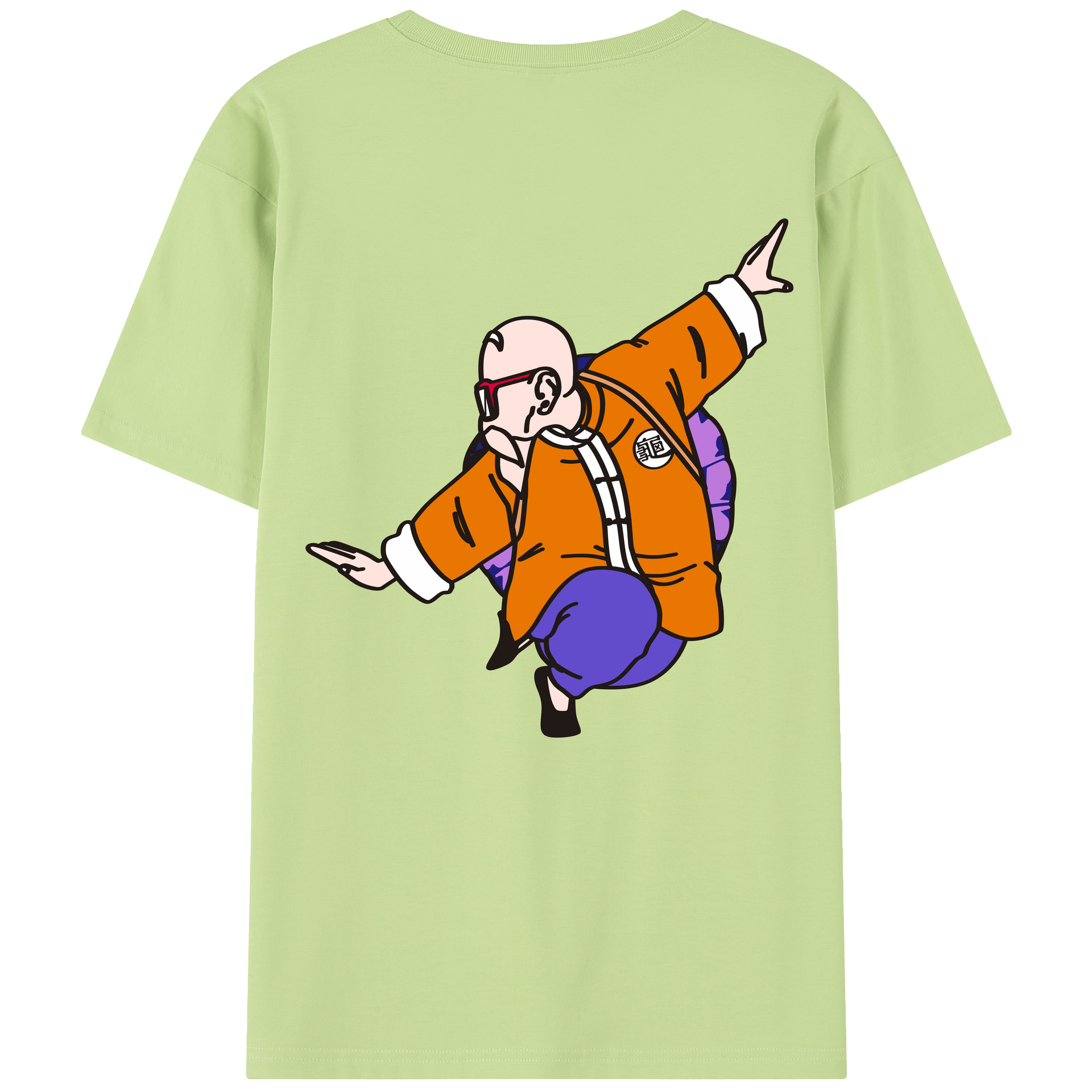 （画像用） ドラゴンボール 亀仙人（かめせんにん） DRAGON BALL Master Roshi Kame Sennin 綿100％半袖Tシャツ（背面プリント）